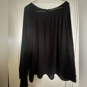 Elegant Black Long Sleeve Blouse